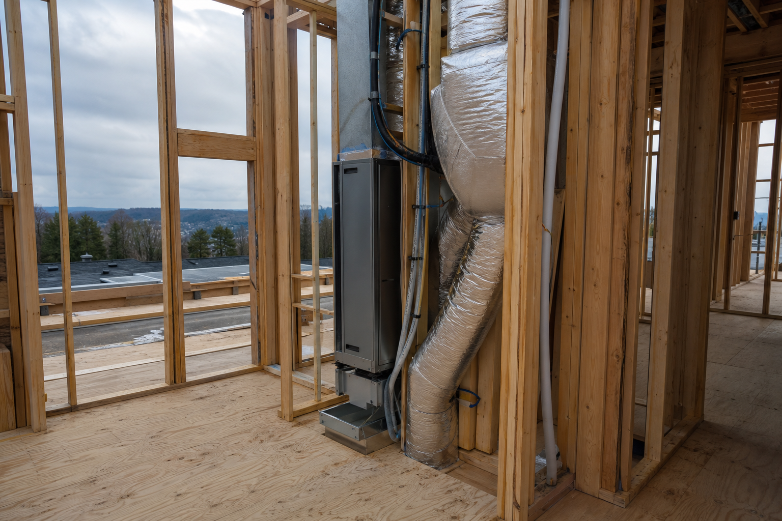 New Construction Heat Pump Installation